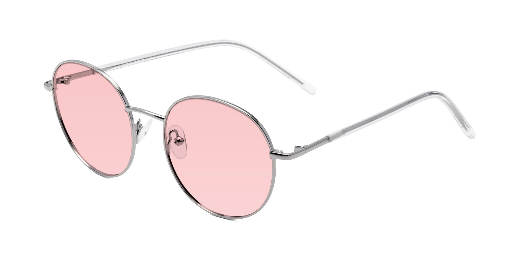 Angle of Cosmos in Silver with Light Garnet Tinted Lenses