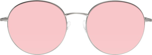 Silver Oversized Metal Round Tinted Sunglasses With Light Garnet 