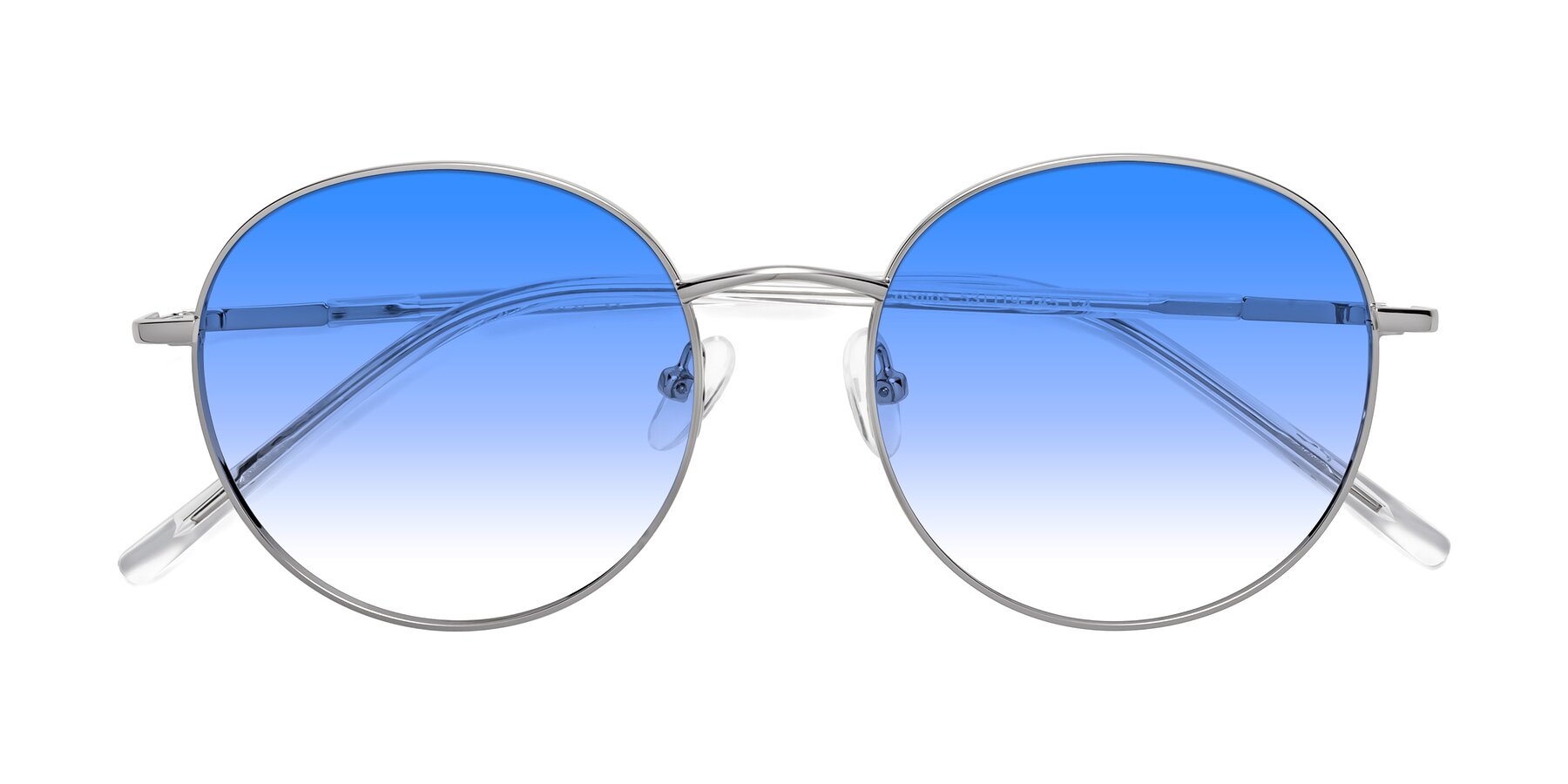 Folded Front of Cosmos in Silver with Blue Gradient Lenses