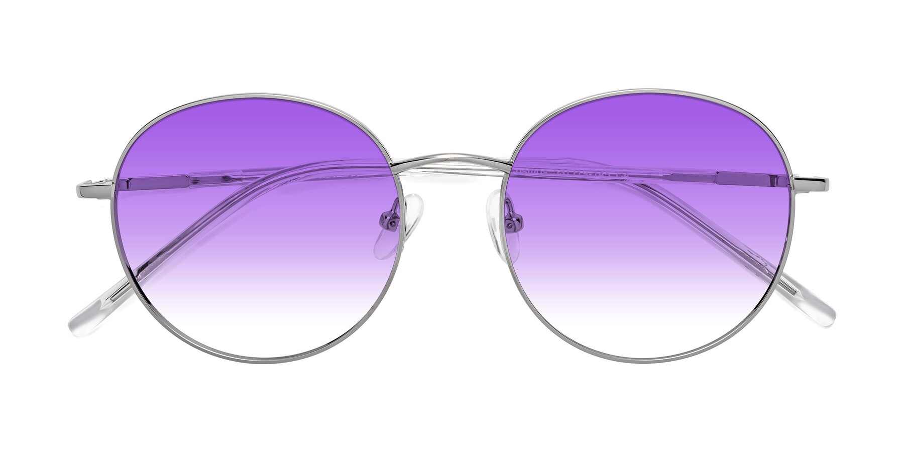 Folded Front of Cosmos in Silver with Purple Gradient Lenses