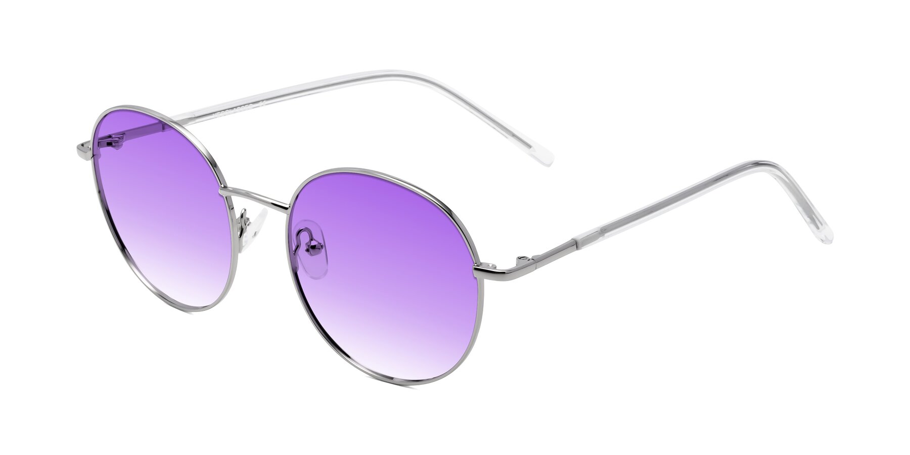 Angle of Cosmos in Silver with Purple Gradient Lenses