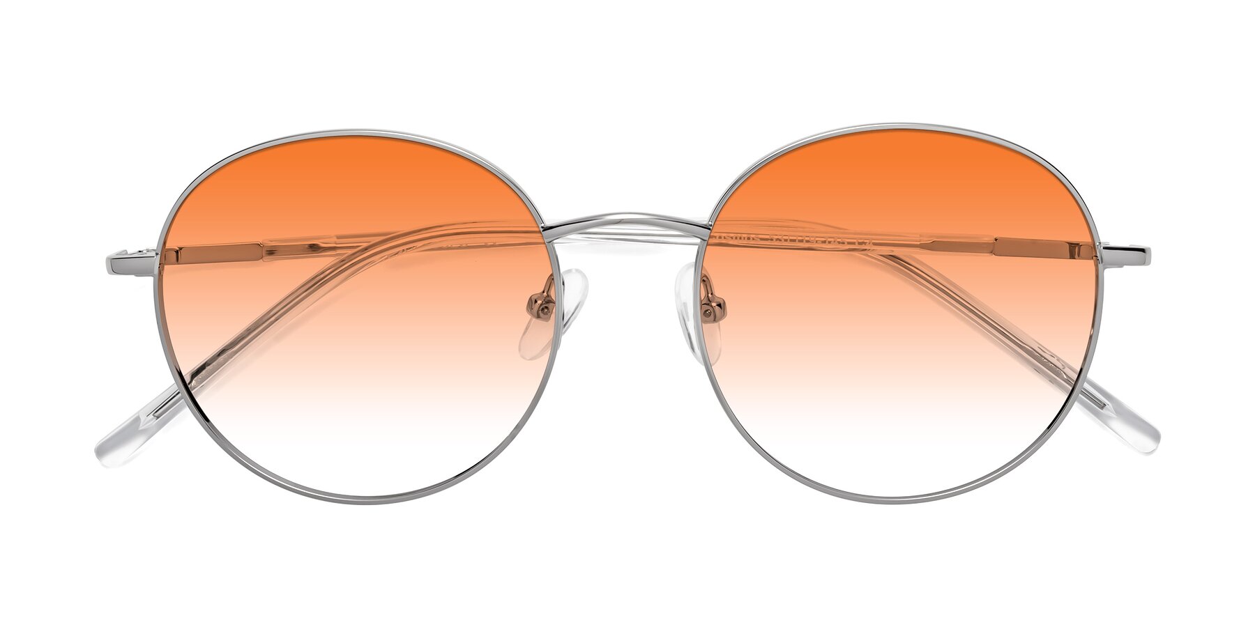 Folded Front of Cosmos in Silver with Orange Gradient Lenses