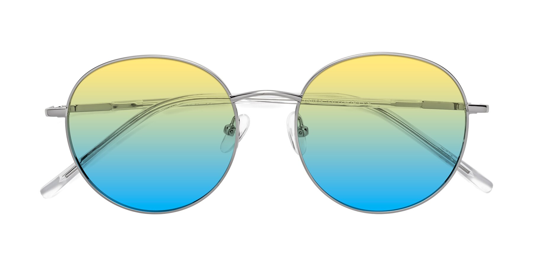 Folded Front of Cosmos in Silver with Yellow / Blue Gradient Lenses