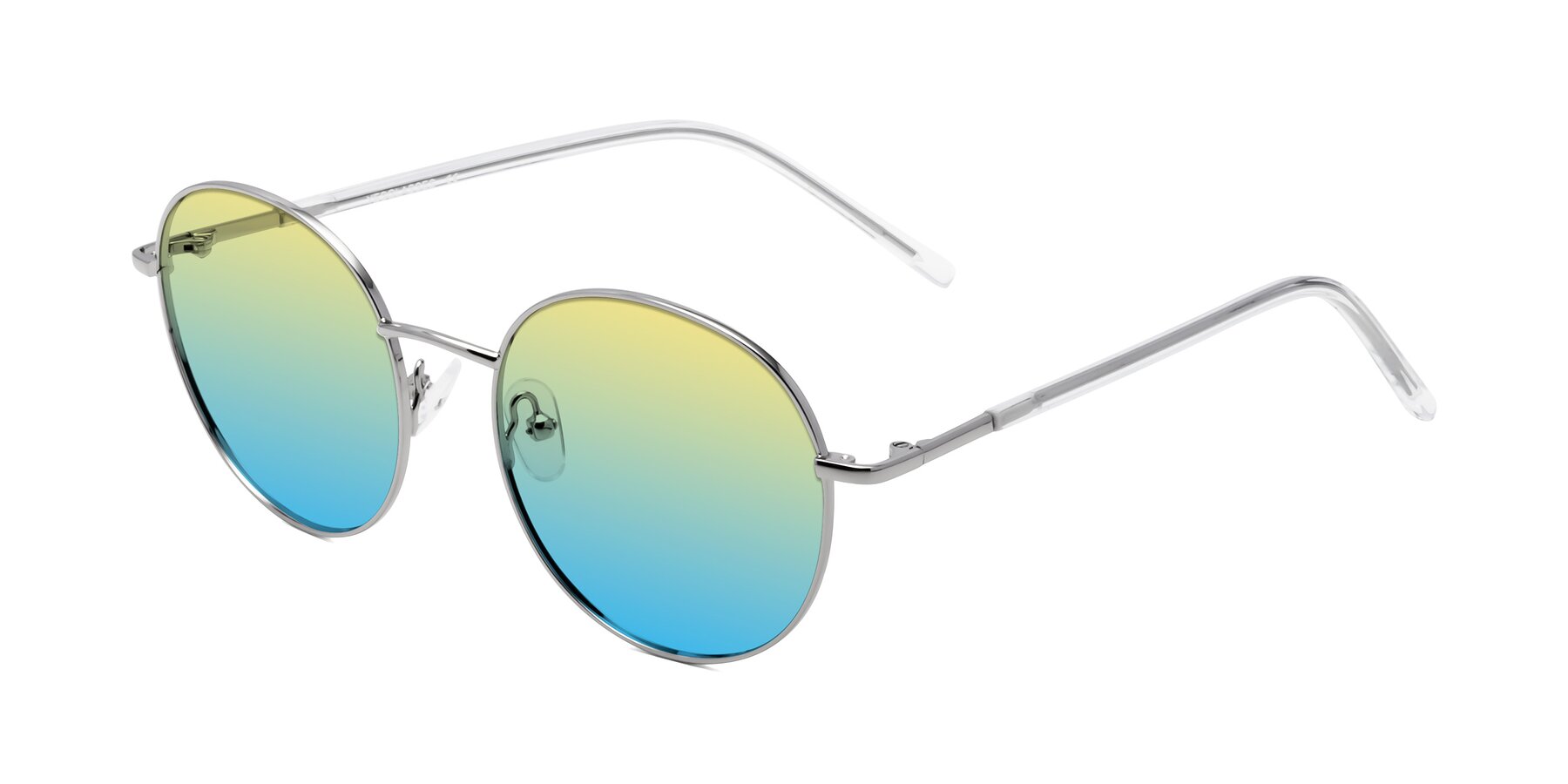 Angle of Cosmos in Silver with Yellow / Blue Gradient Lenses