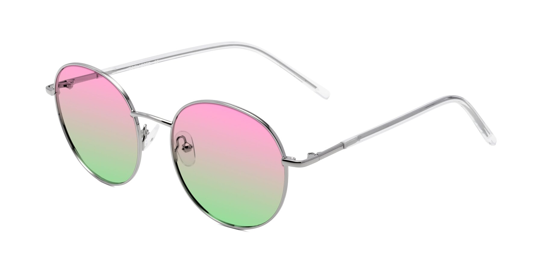 Angle of Cosmos in Silver with Pink / Green Gradient Lenses