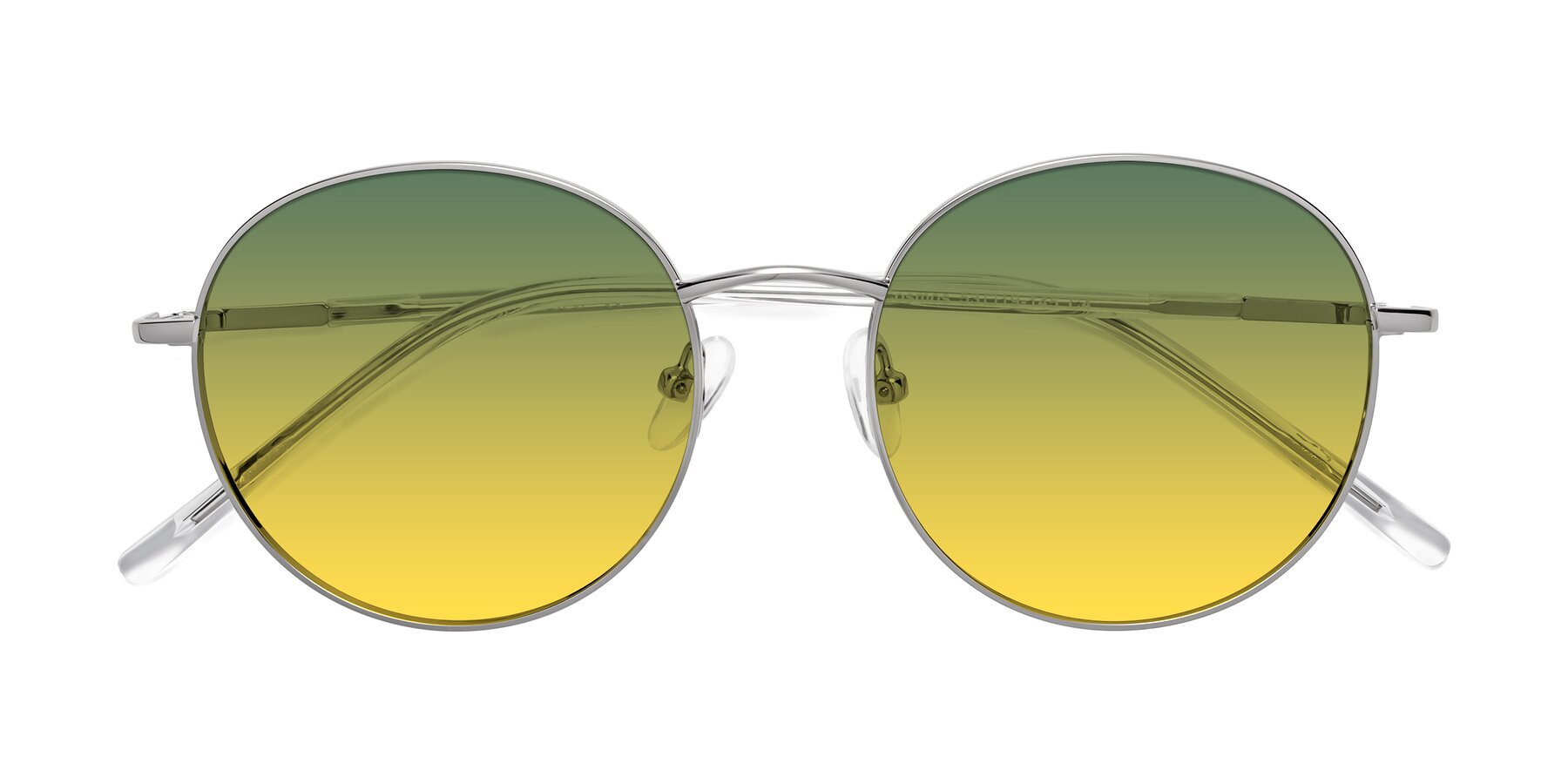 Folded Front of Cosmos in Silver with Green / Yellow Gradient Lenses