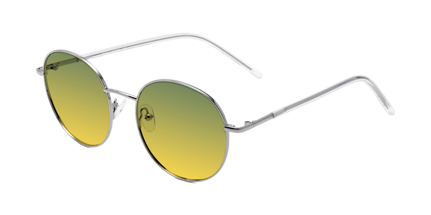 Angle of Cosmos in Silver with Green / Yellow Gradient Lenses