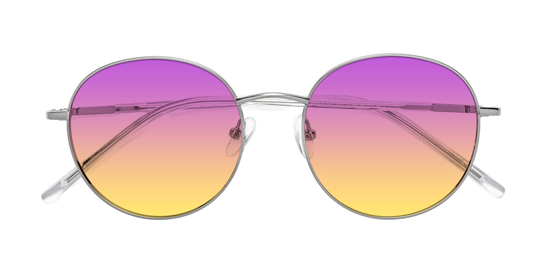 Folded Front of Cosmos in Silver with Purple / Yellow Gradient Lenses