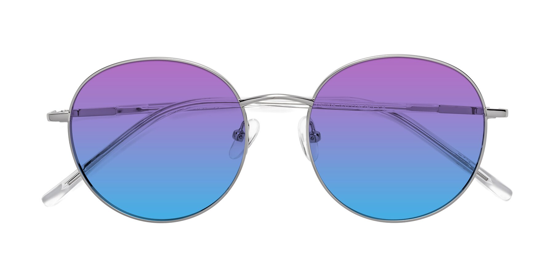 Folded Front of Cosmos in Silver with Purple / Blue Gradient Lenses