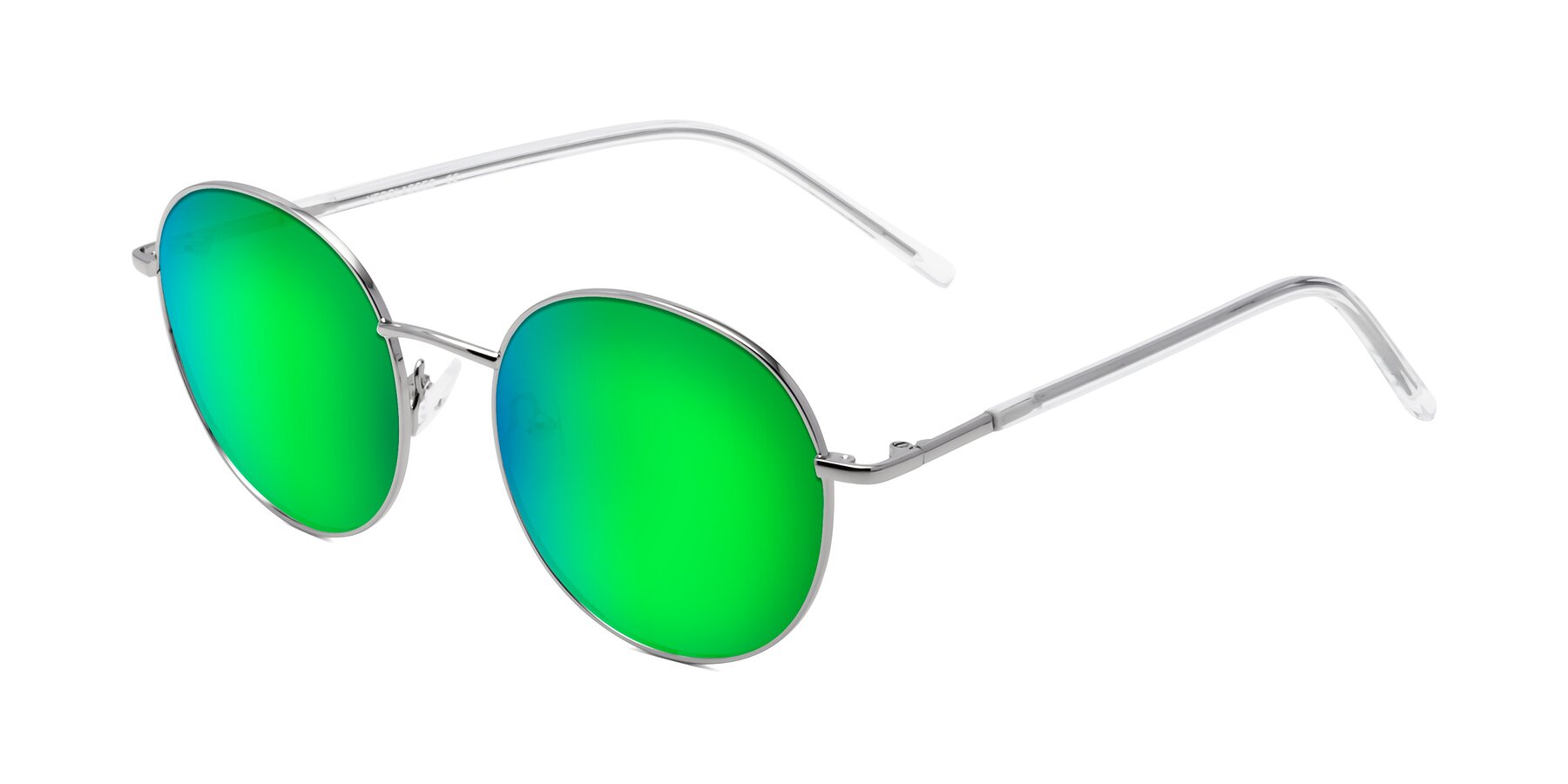 Angle of Cosmos in Silver with Green Mirrored Lenses