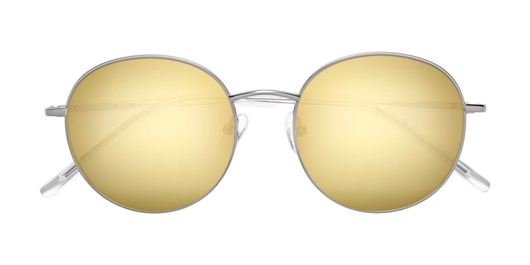 Folded Front of Cosmos in Silver with Gold Mirrored Lenses