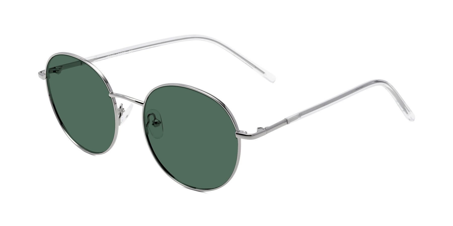 Angle of Cosmos in Silver with Green Polarized Lenses