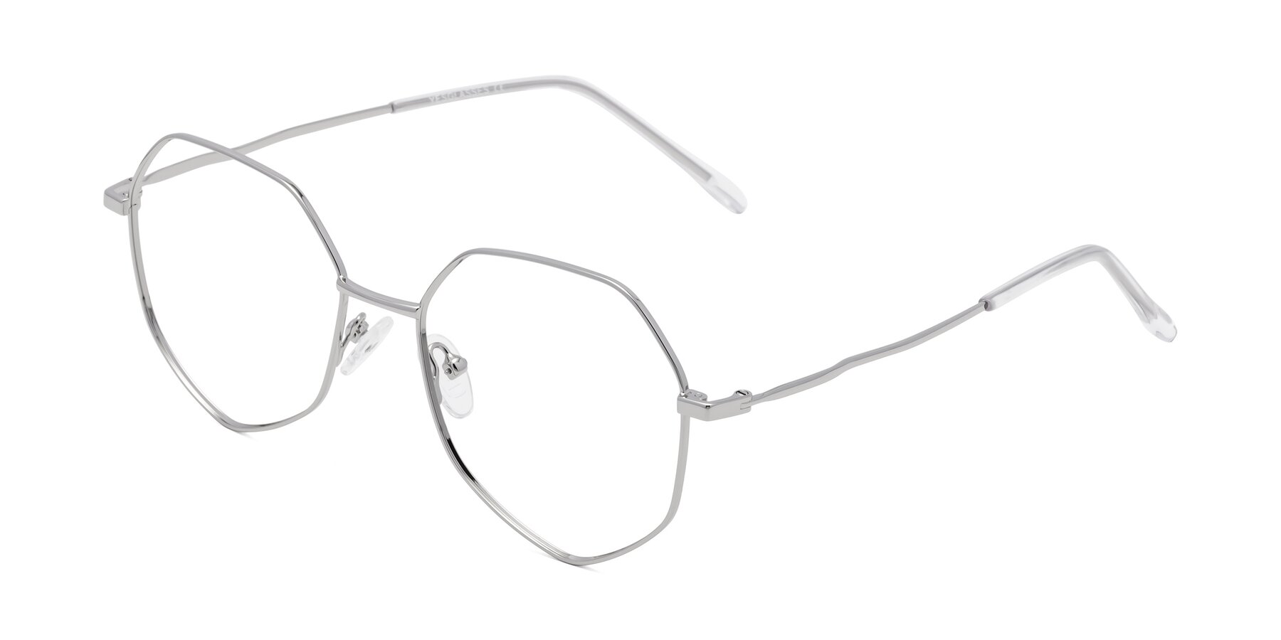 Angle of Sunshine in Silver with Clear Blue Light Blocking Lenses