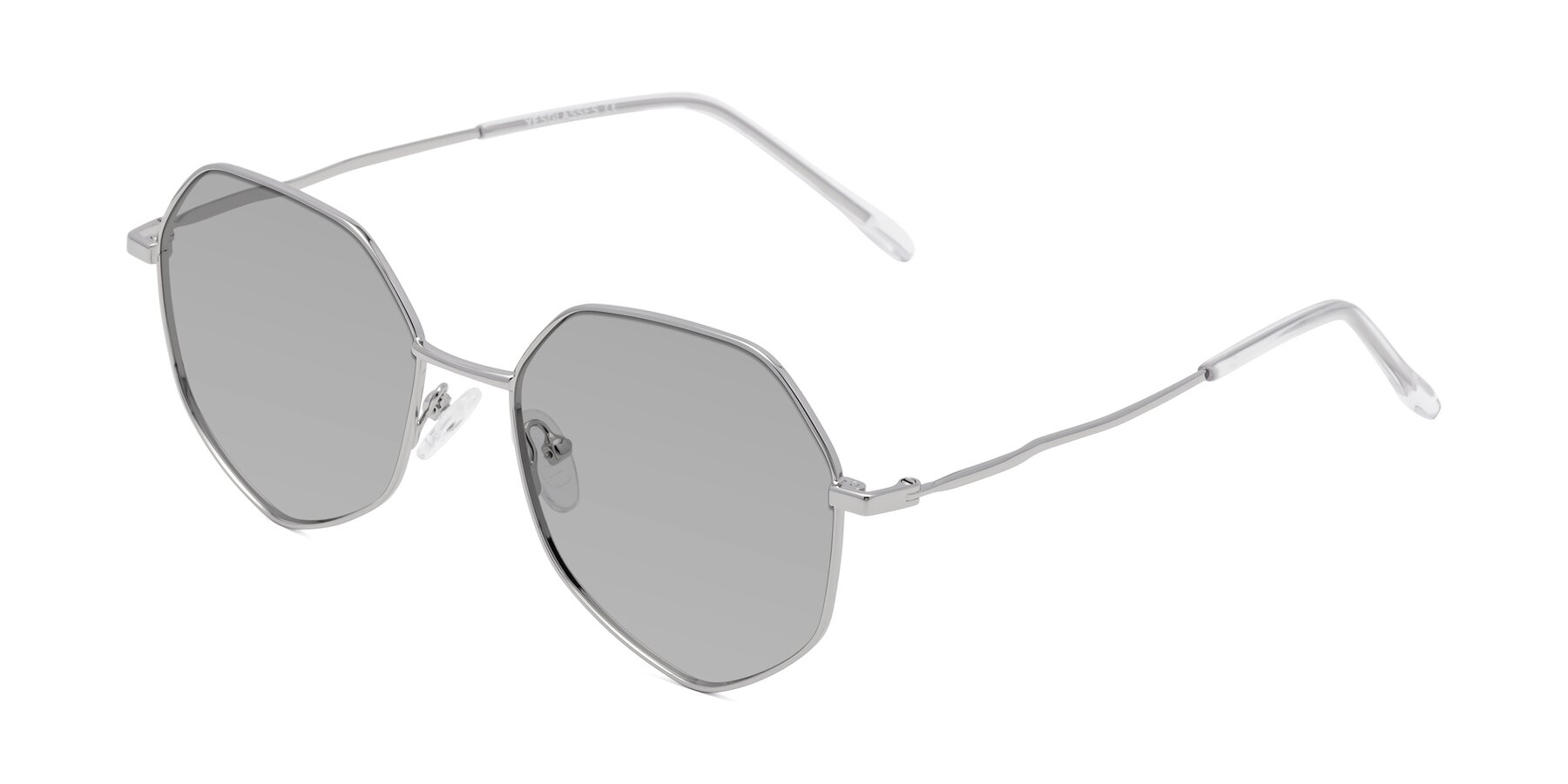 Angle of Sunshine in Silver with Light Gray Tinted Lenses