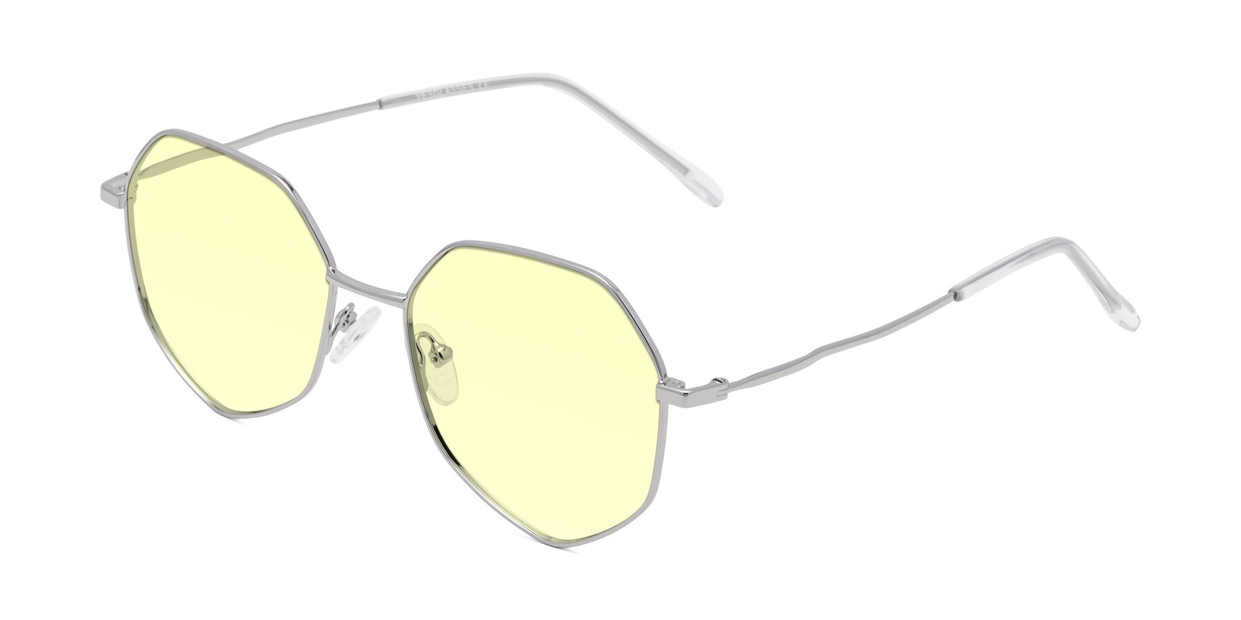 Angle of Sunshine in Silver with Light Yellow Tinted Lenses