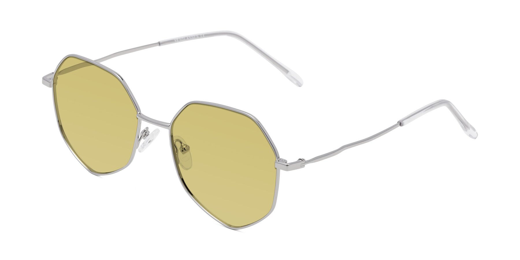Angle of Sunshine in Silver with Medium Champagne Tinted Lenses