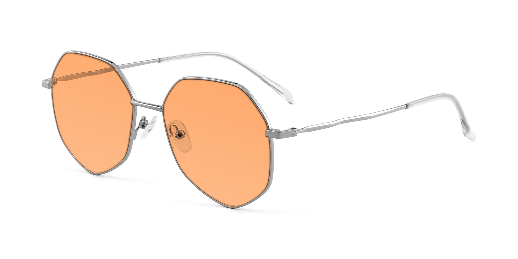 Angle of Sunshine in Silver with Medium Orange Tinted Lenses