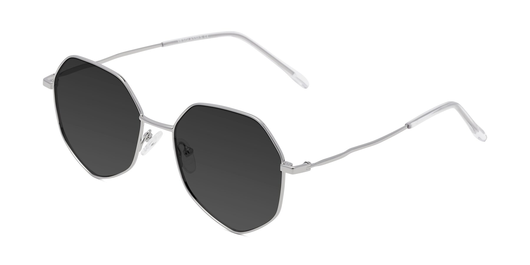 Angle of Sunshine in Silver with Gray Tinted Lenses