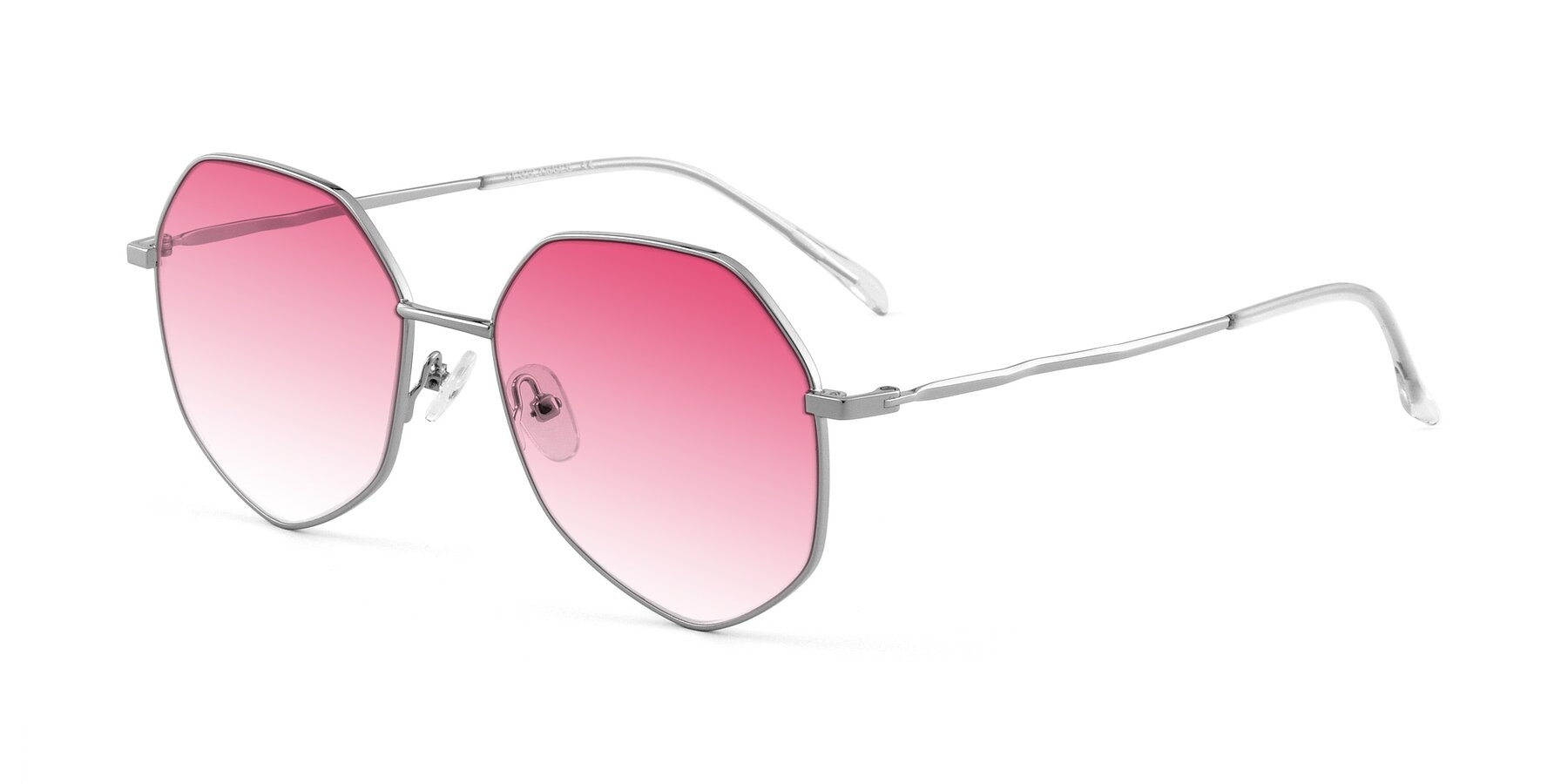 Angle of Sunshine in Silver with Pink Gradient Lenses