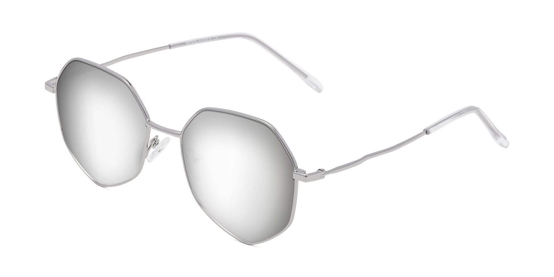 Angle of Sunshine in Silver with Silver Mirrored Lenses