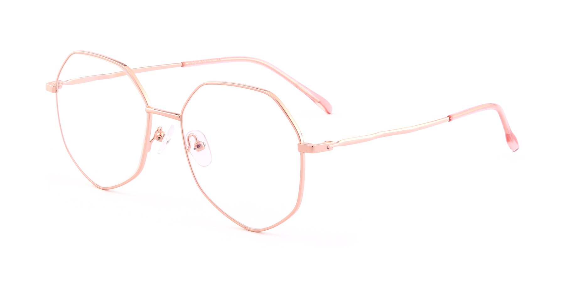 Angle of Sunshine in Rose Gold with Clear Reading Eyeglass Lenses