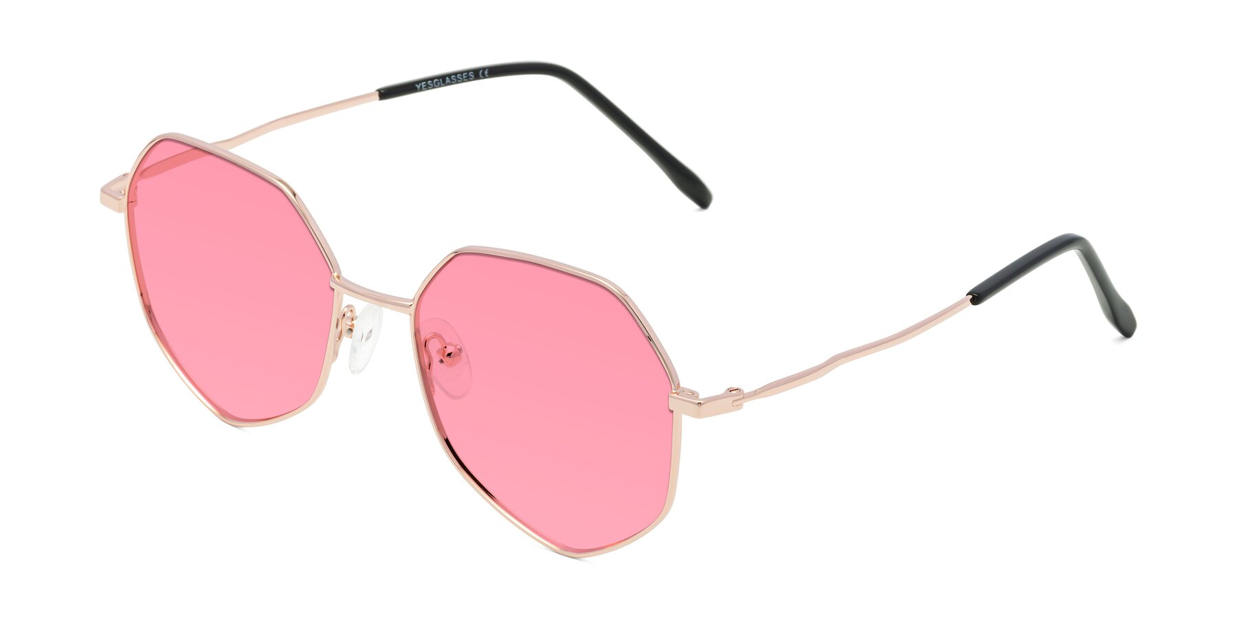 Angle of Sunshine in Rose Gold with Pink Tinted Lenses