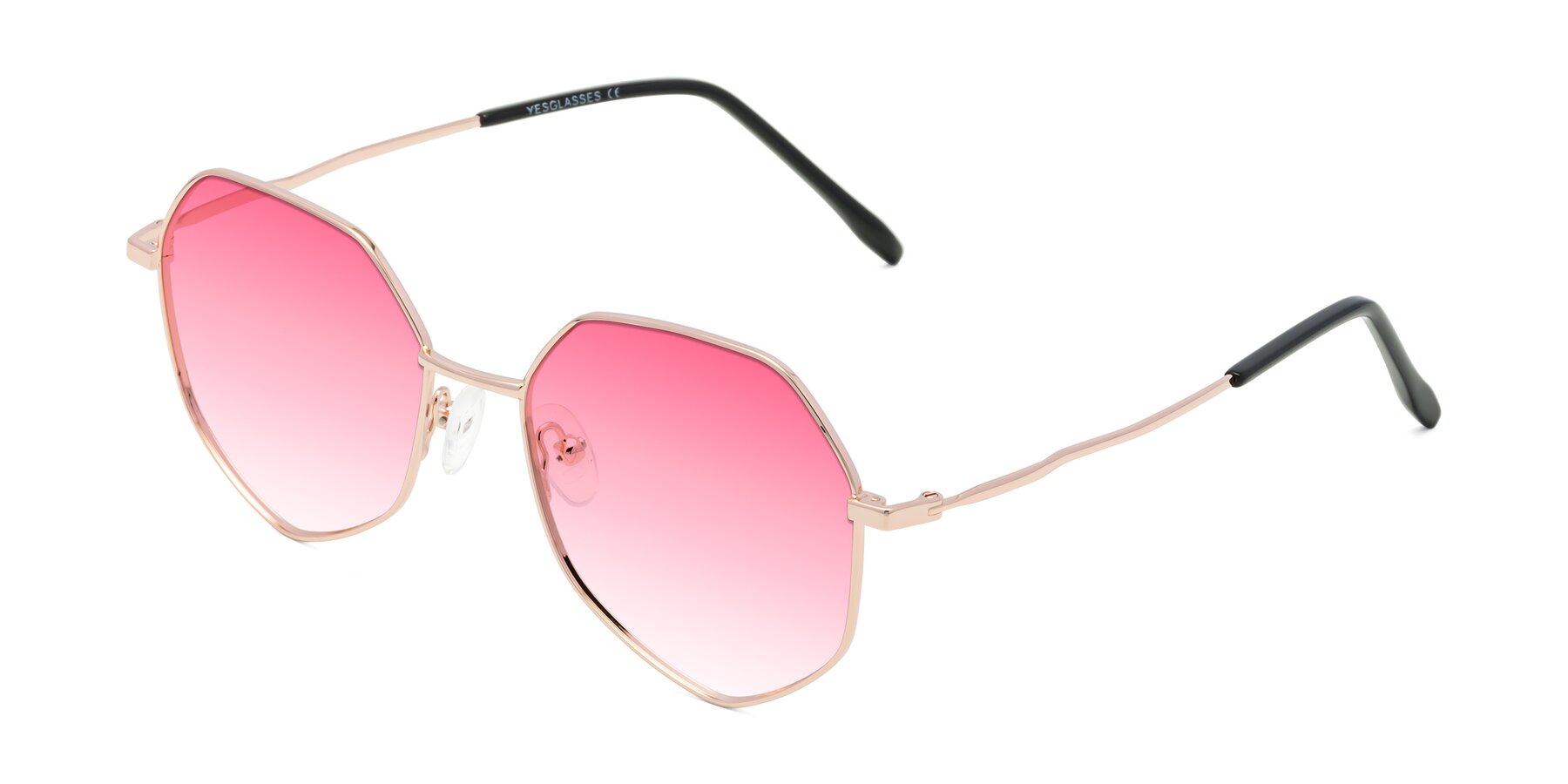 Angle of Sunshine in Rose Gold with Pink Gradient Lenses