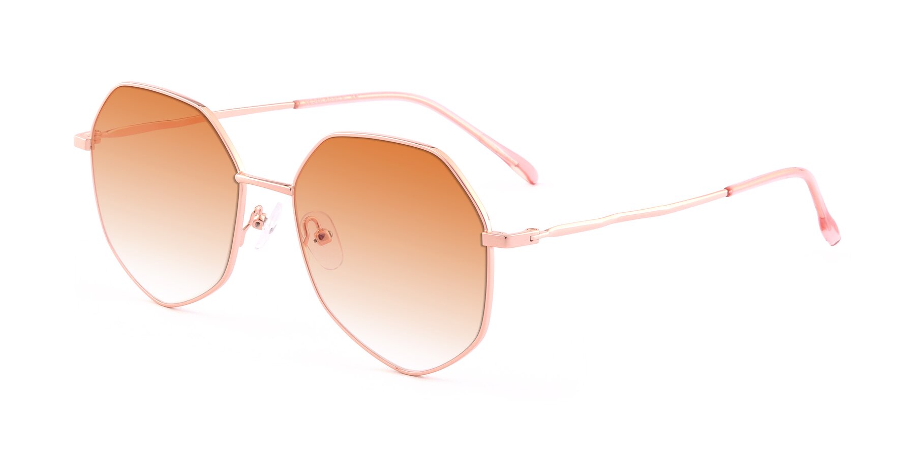 Angle of Sunshine in Rose Gold with Orange Gradient Lenses