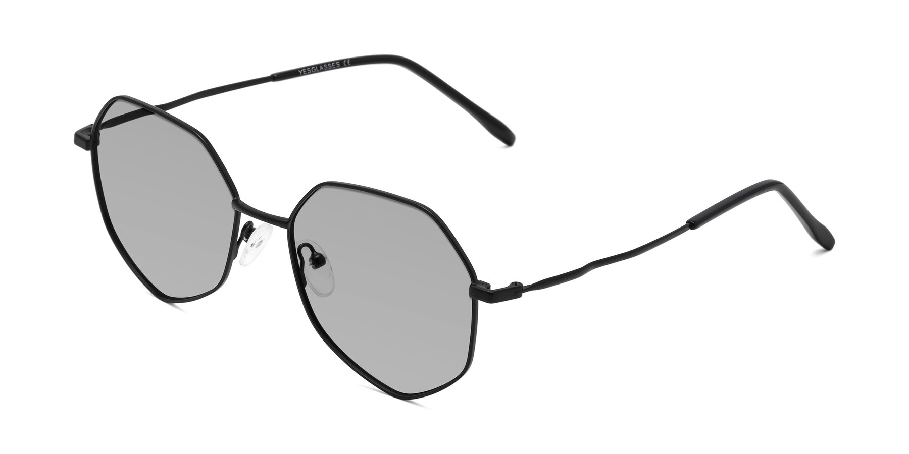 Angle of Sunshine in Black with Light Gray Tinted Lenses