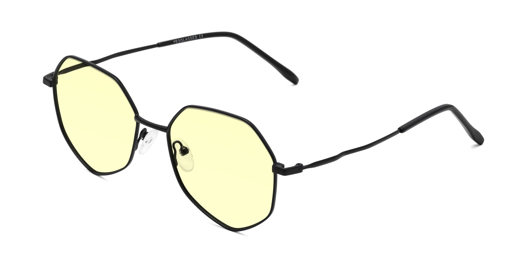 Angle of Sunshine in Black with Light Yellow Tinted Lenses