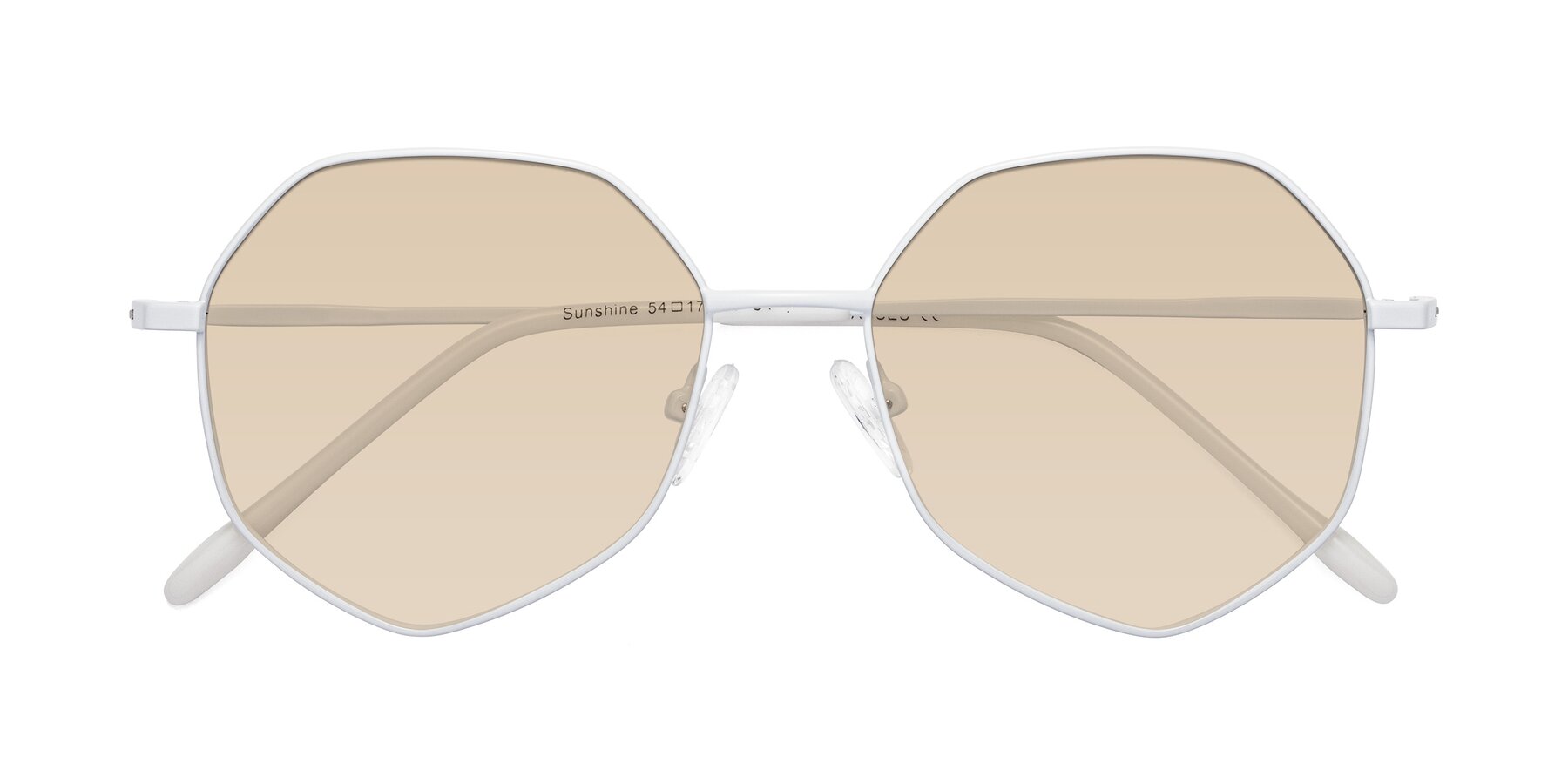 Folded Front of Sunshine in Milk with Light Brown Tinted Lenses