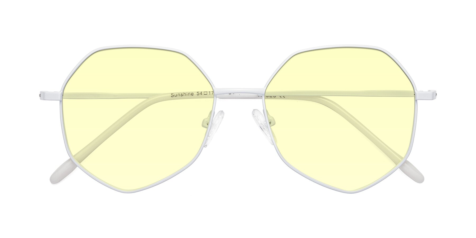 Folded Front of Sunshine in Milk with Light Yellow Tinted Lenses