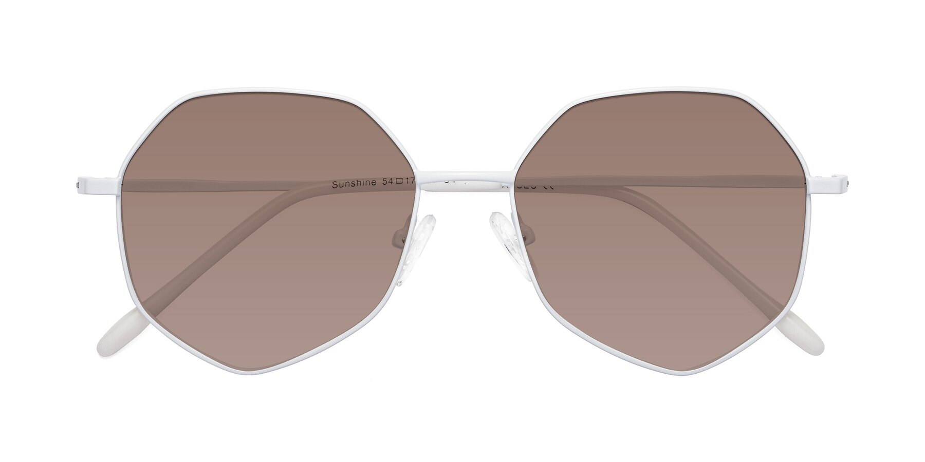 Folded Front of Sunshine in Milk with Medium Brown Tinted Lenses