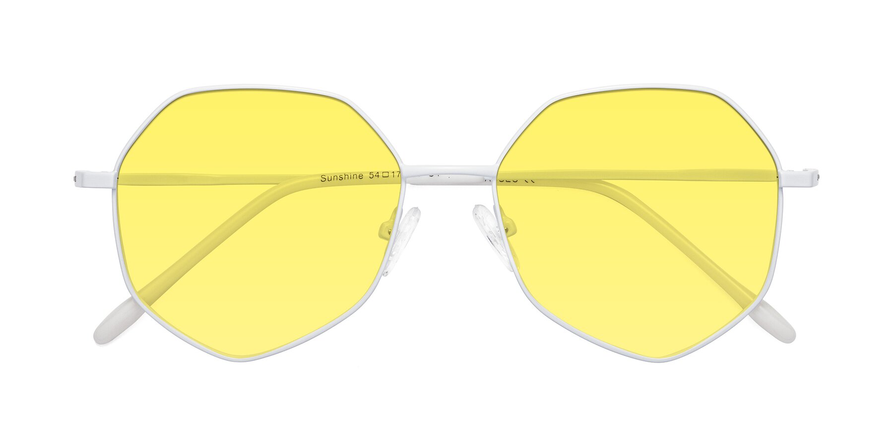 Folded Front of Sunshine in Milk with Medium Yellow Tinted Lenses