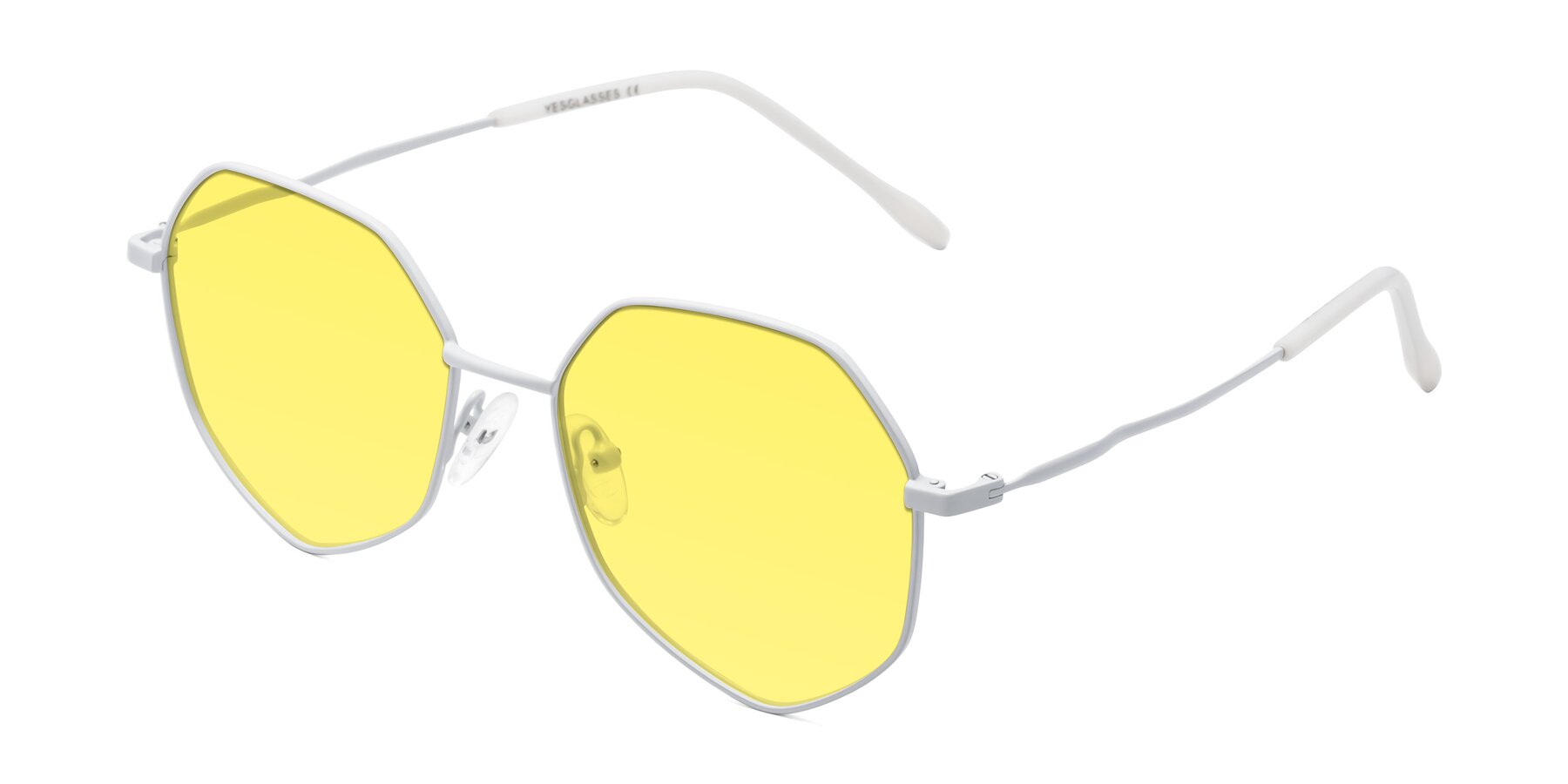 Angle of Sunshine in Milk with Medium Yellow Tinted Lenses
