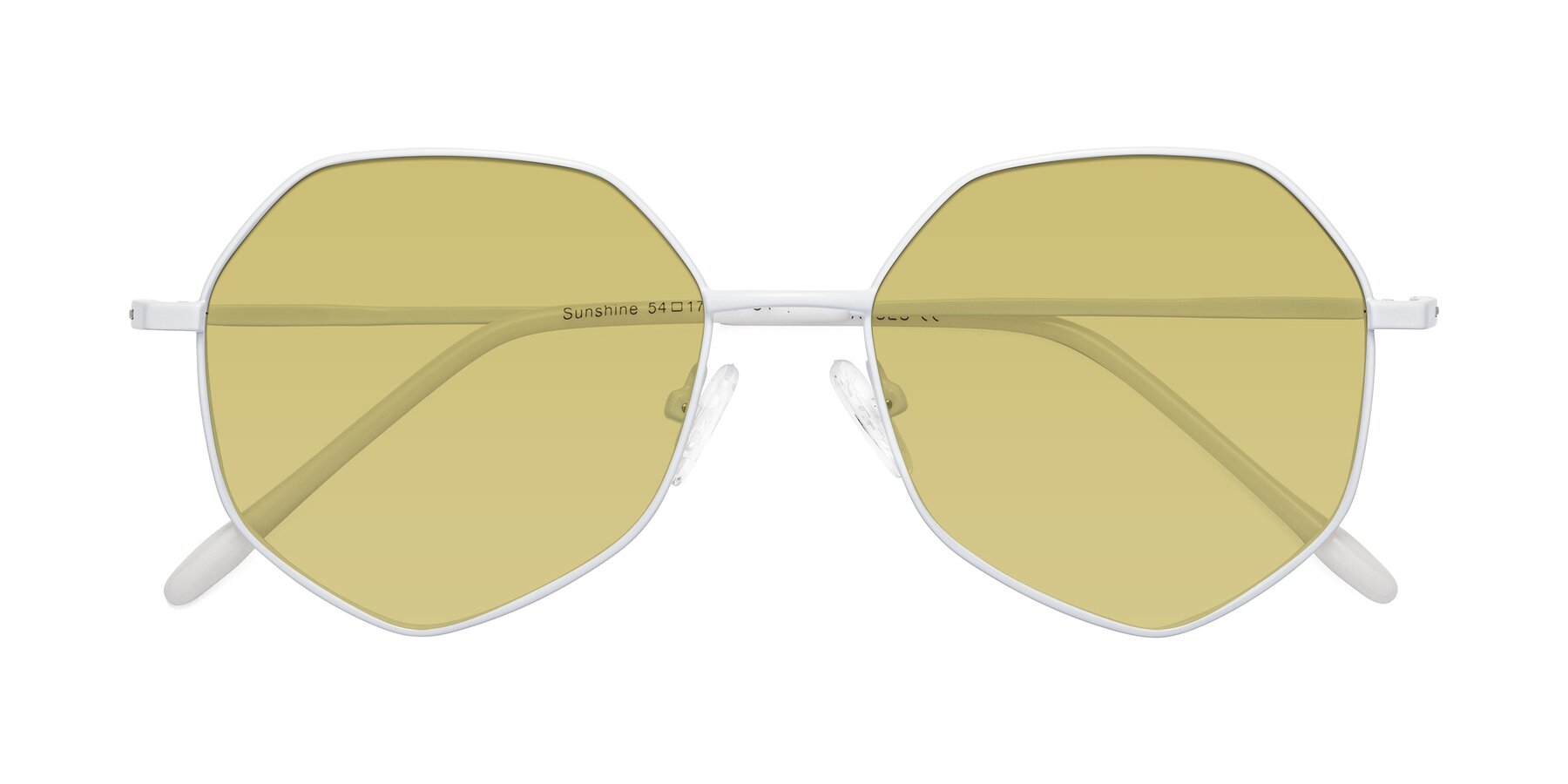 Folded Front of Sunshine in Milk with Medium Champagne Tinted Lenses