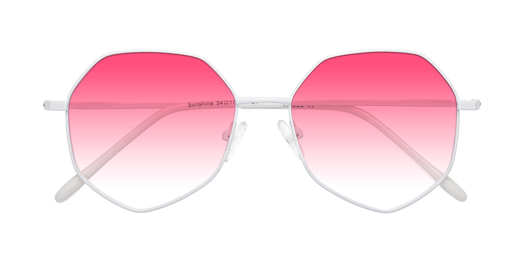 Folded Front of Sunshine in Milk with Pink Gradient Lenses