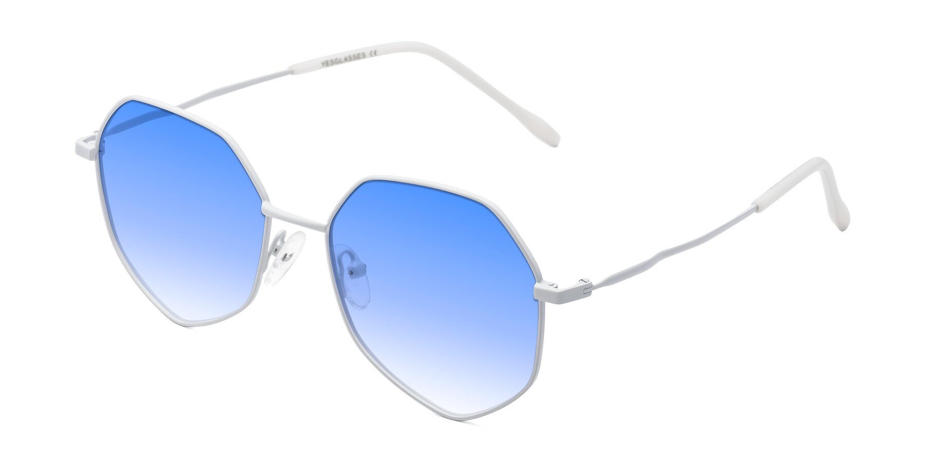 Angle of Sunshine in Milk with Blue Gradient Lenses