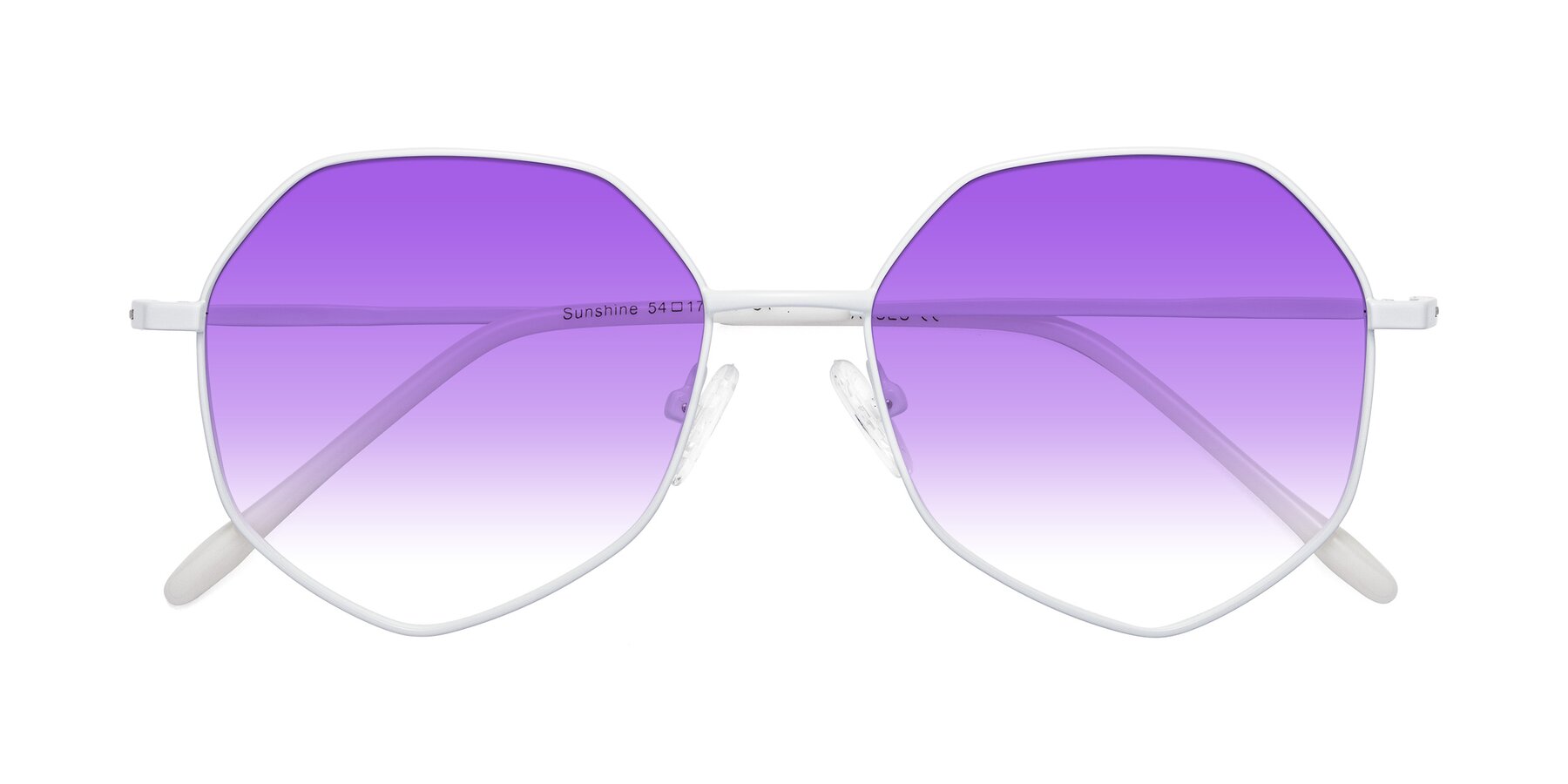 Folded Front of Sunshine in Milk with Purple Gradient Lenses