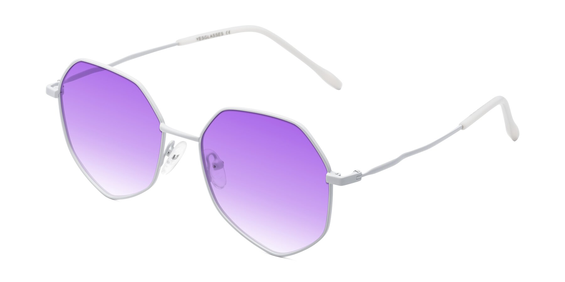 Angle of Sunshine in Milk with Purple Gradient Lenses