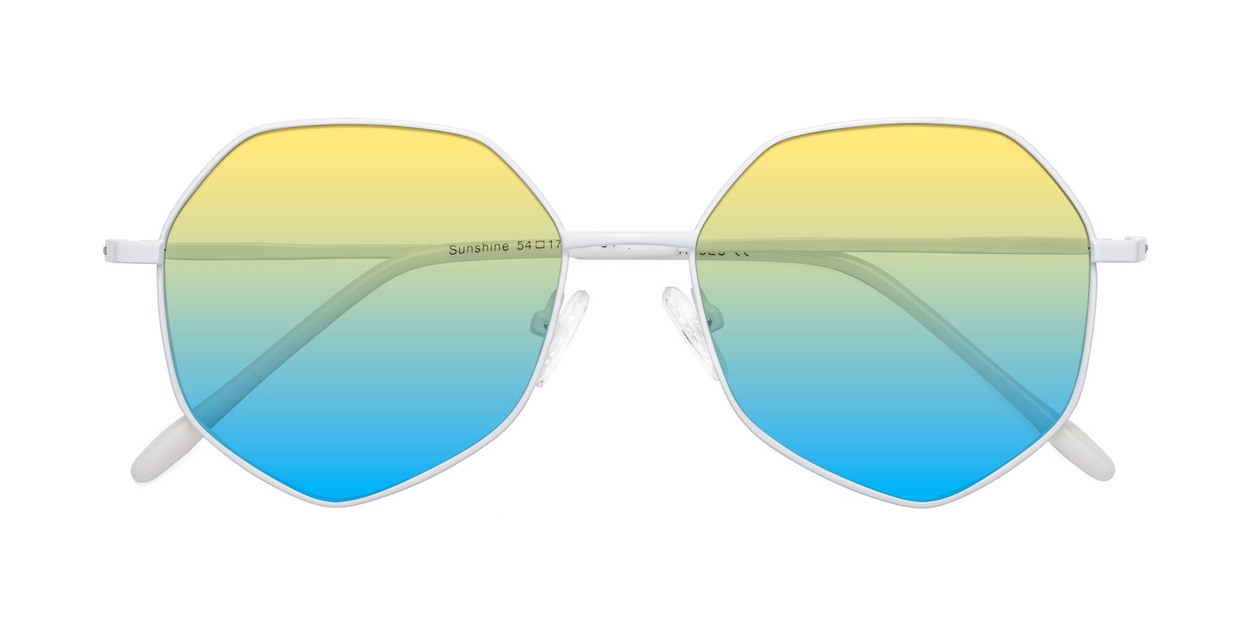Folded Front of Sunshine in Milk with Yellow / Blue Gradient Lenses