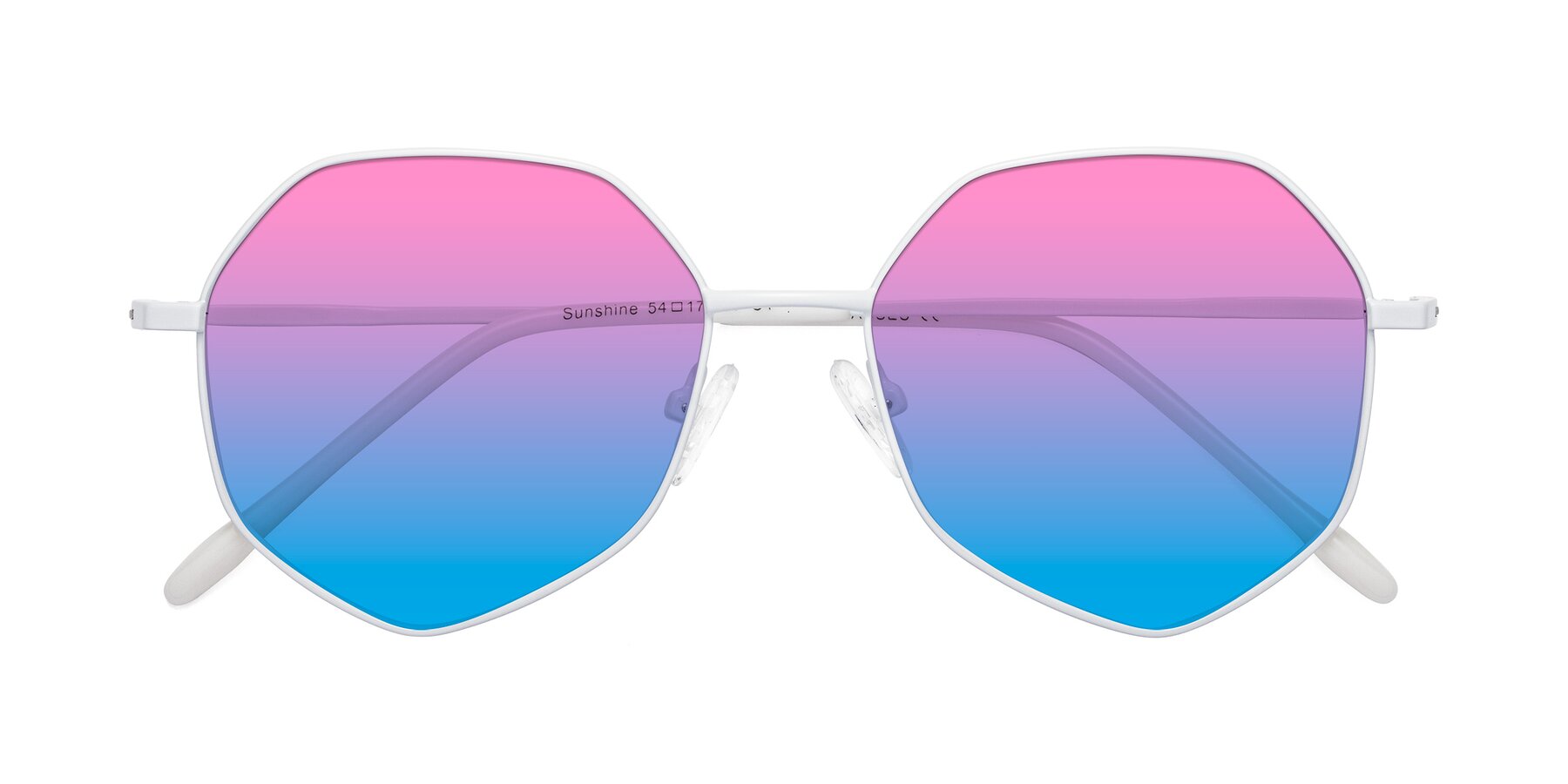 Folded Front of Sunshine in Milk with Pink / Blue Gradient Lenses