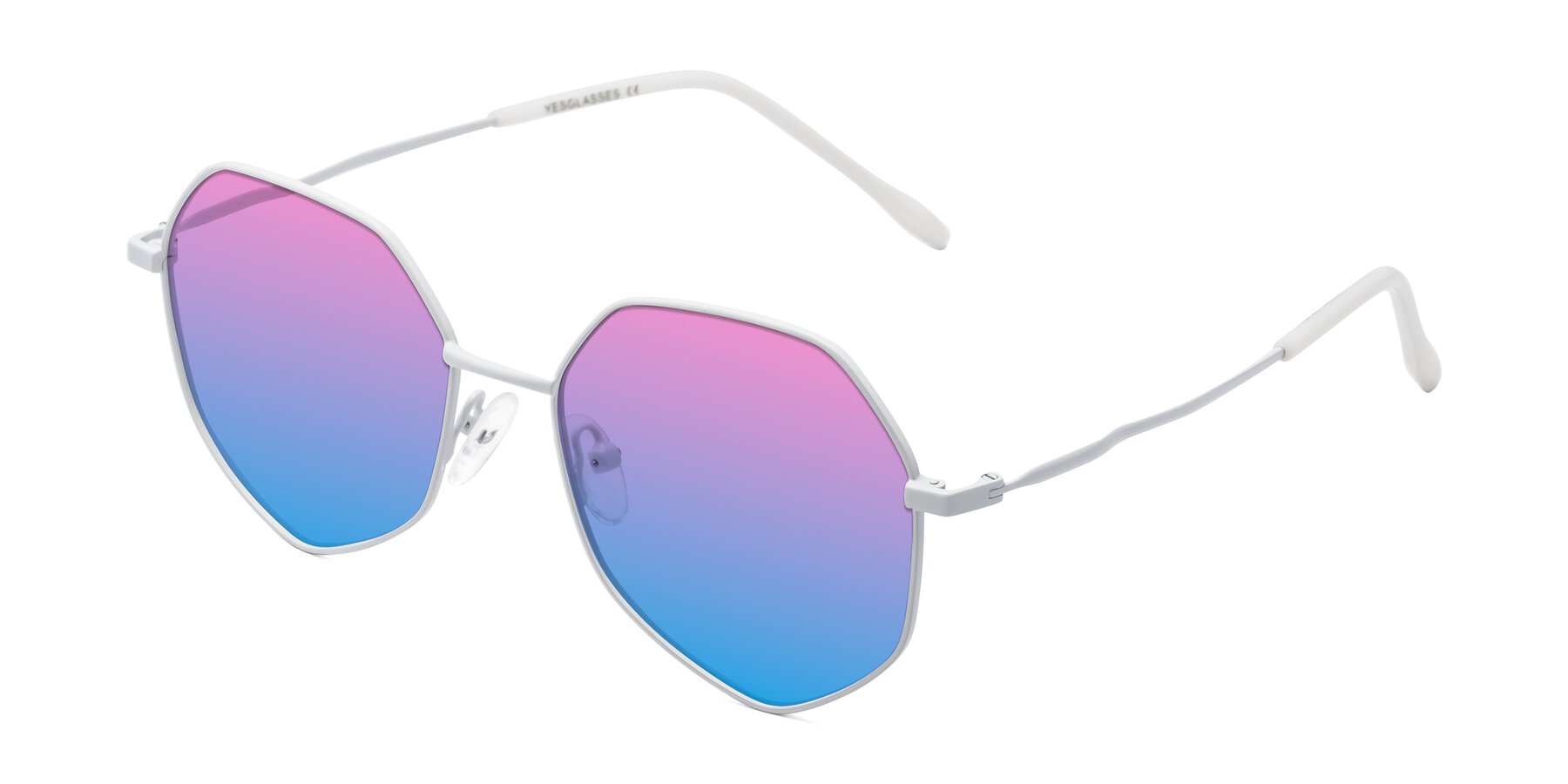 Angle of Sunshine in Milk with Pink / Blue Gradient Lenses