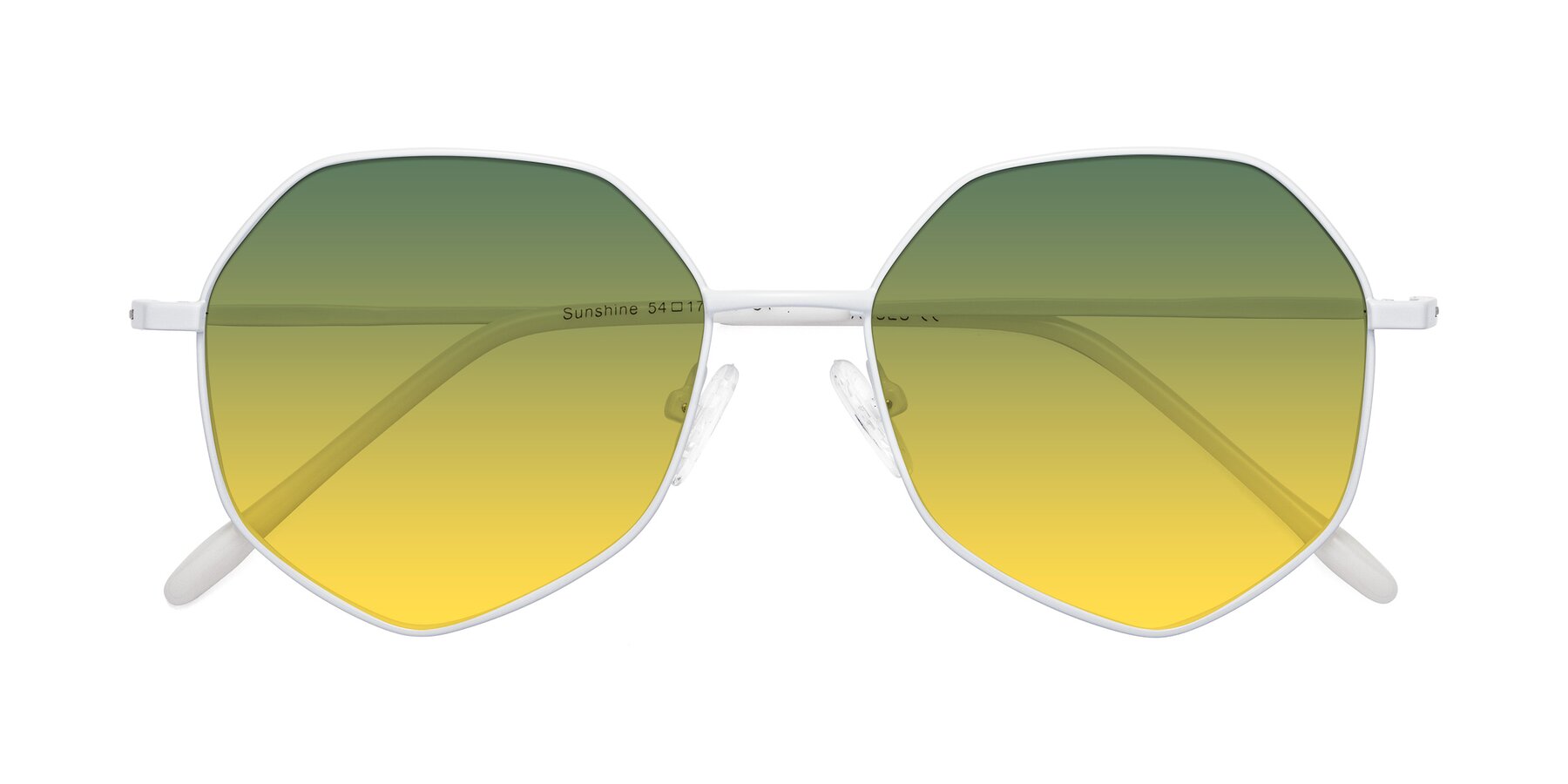 Folded Front of Sunshine in Milk with Green / Yellow Gradient Lenses