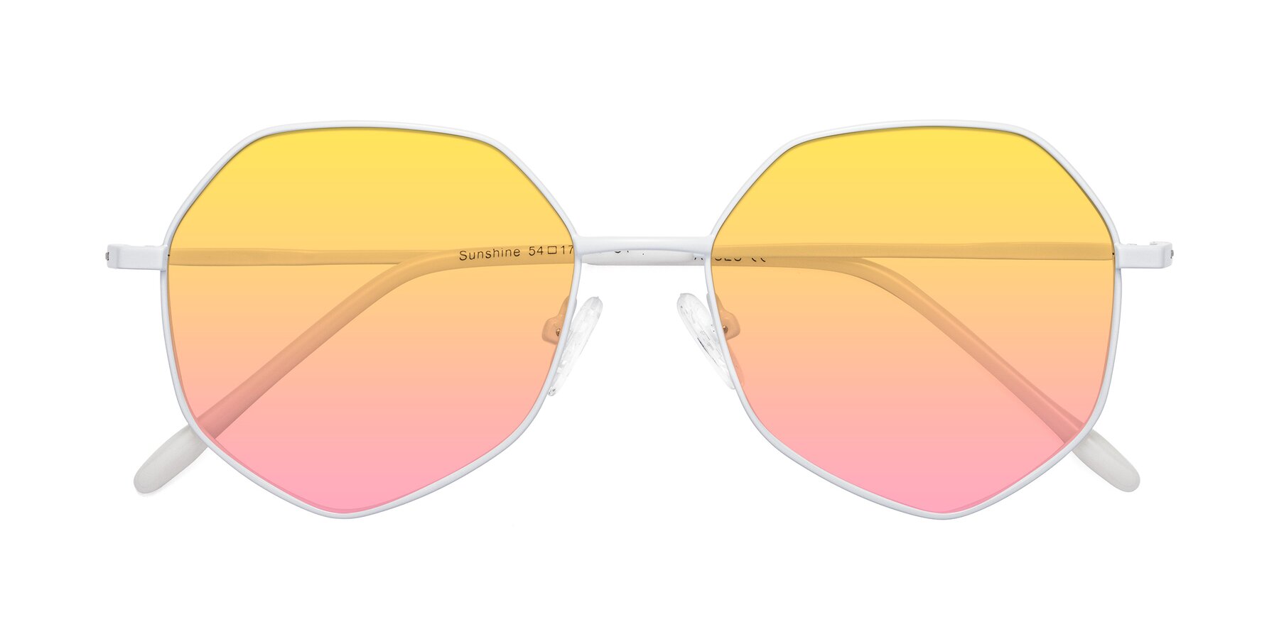 Folded Front of Sunshine in Milk with Yellow / Pink Gradient Lenses