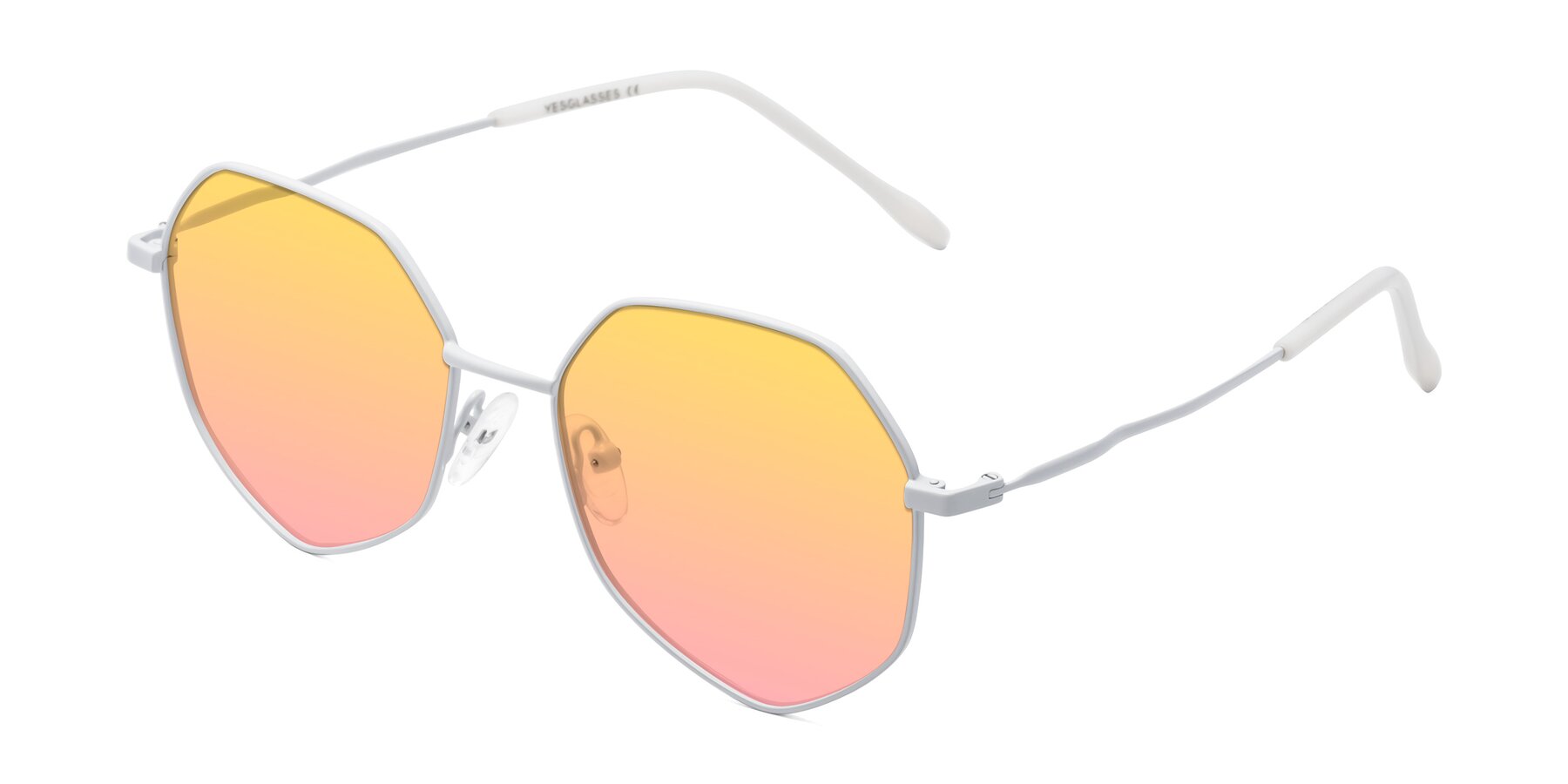 Angle of Sunshine in Milk with Yellow / Pink Gradient Lenses