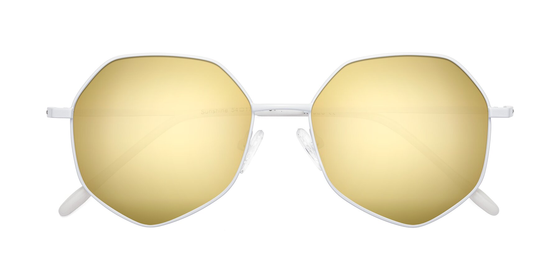 Folded Front of Sunshine in Milk with Gold Mirrored Lenses