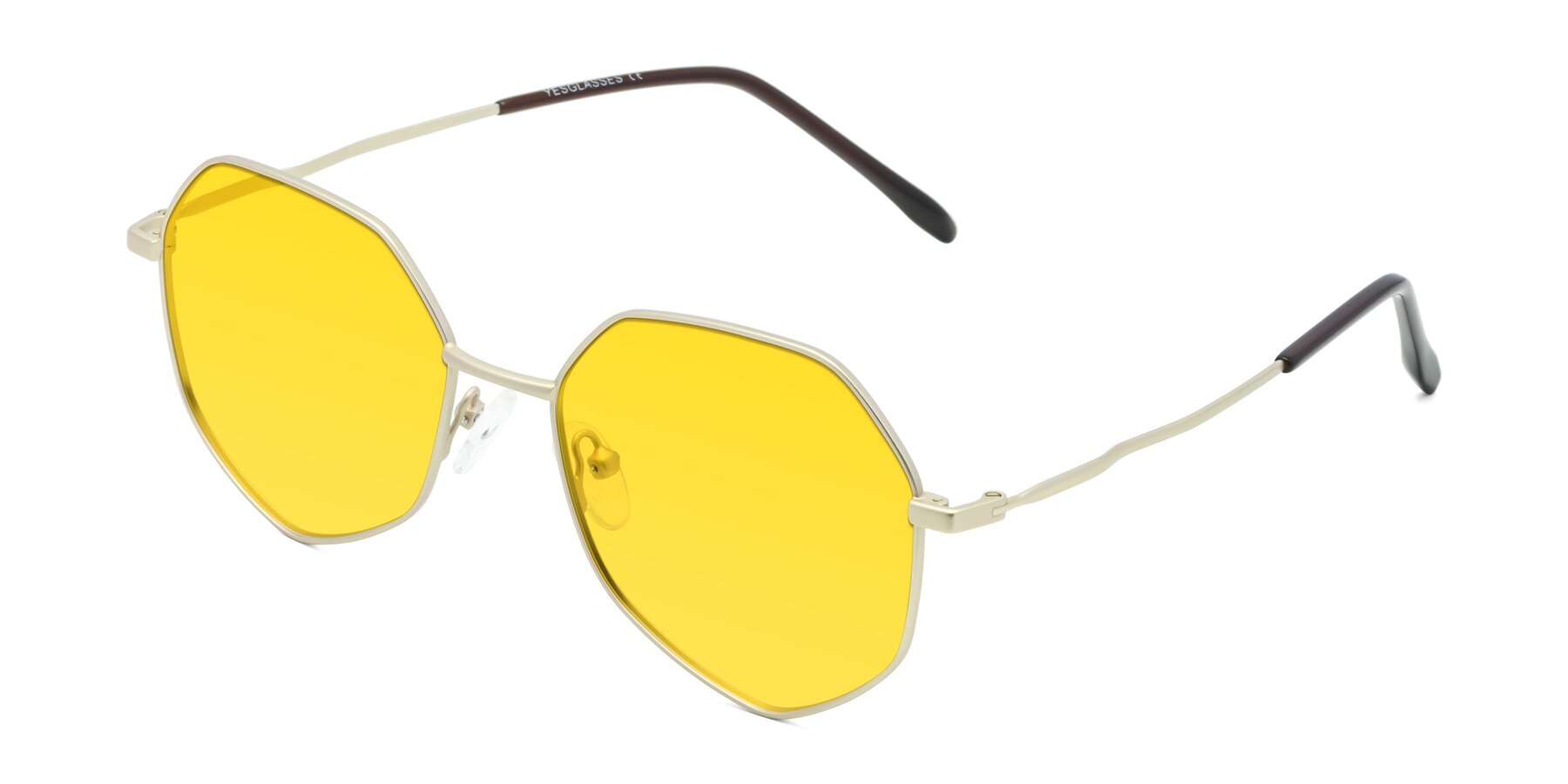 Angle of Sunshine in Light Gold with Yellow Tinted Lenses