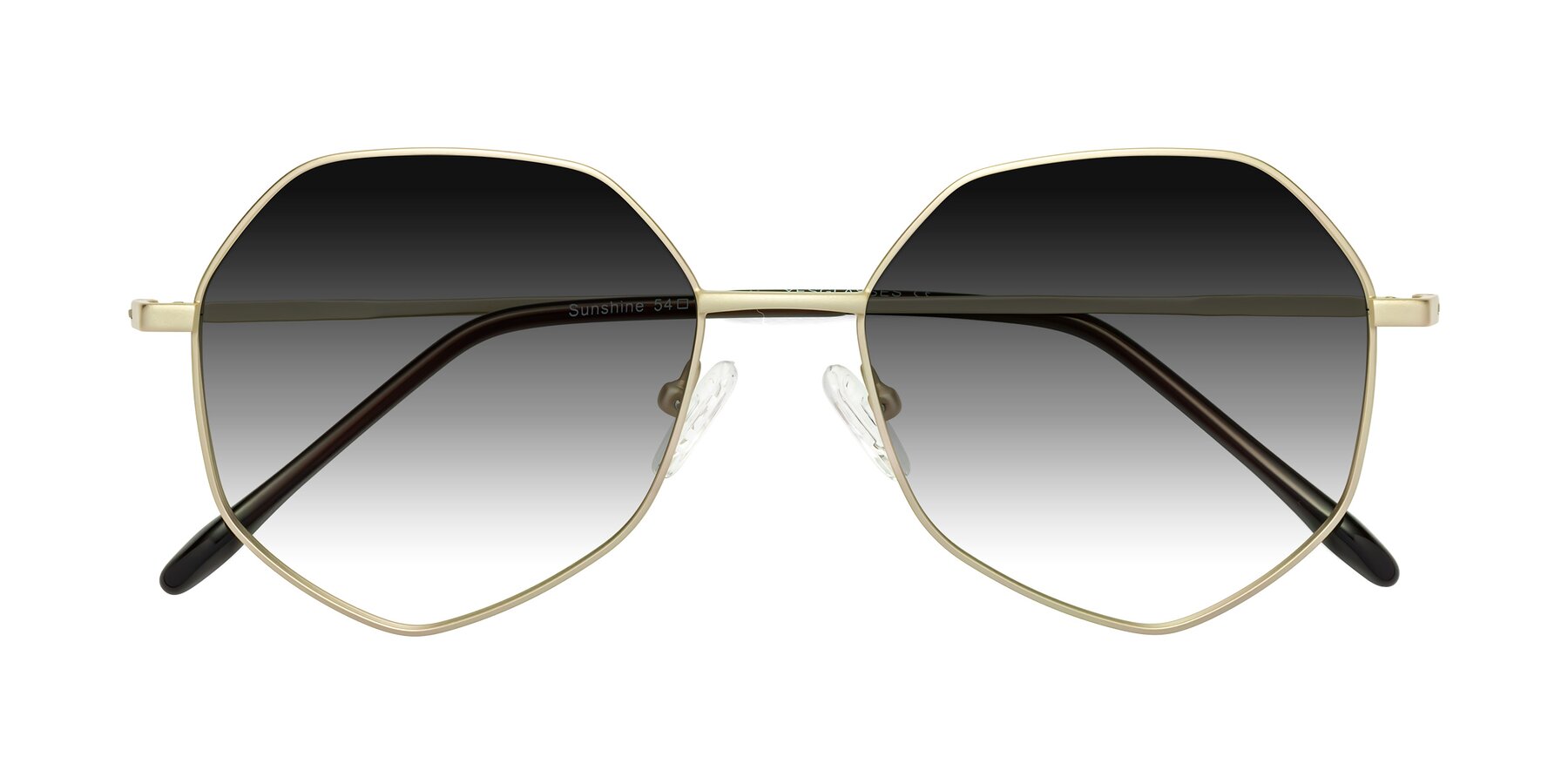 Folded Front of Sunshine in Light Gold with Gray Gradient Lenses