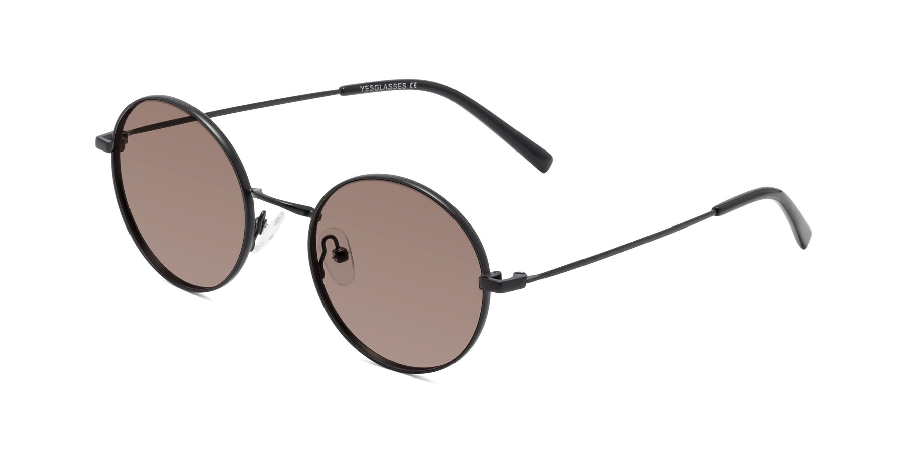 Angle of Moore in Black with Medium Brown Tinted Lenses